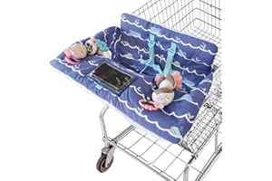 Travel Bug Baby and Toddler Shopping Cart Cover & High Chair Cover - Whales