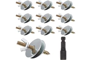 HPURBCV Bird Cage Hardware - 10 Sets of Screws, Washers, Wing Nuts & Drill Tool for Fixing Perch, Food Bowls & Breeding Box