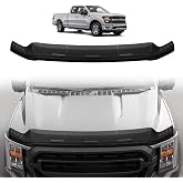 TripleAliners Hood Bug Deflector Protector for 2021-2025 2026 Ford F150 | (Not Fit Tremor/Raptor, 2024+Platinum/King Ranch), Hood Protector, Bug Deflector Shield Replacement, Flexible TPE Material
