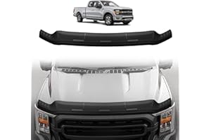 TripleAliners Hood Deflector Protector Compatible with 2021-2024 2025 Ford F150 F-150 Accessories Hood Protector TPE Bug Deflector Shield Replacement(Not Fit Tremor/Raptor, 2024+Platinum/King Ranch)