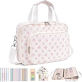 honitty Bible Bag, Bible Cover Case for Women, Quilted Bible Cover with Shoulder Strap, Bible Bags for Women Organizer