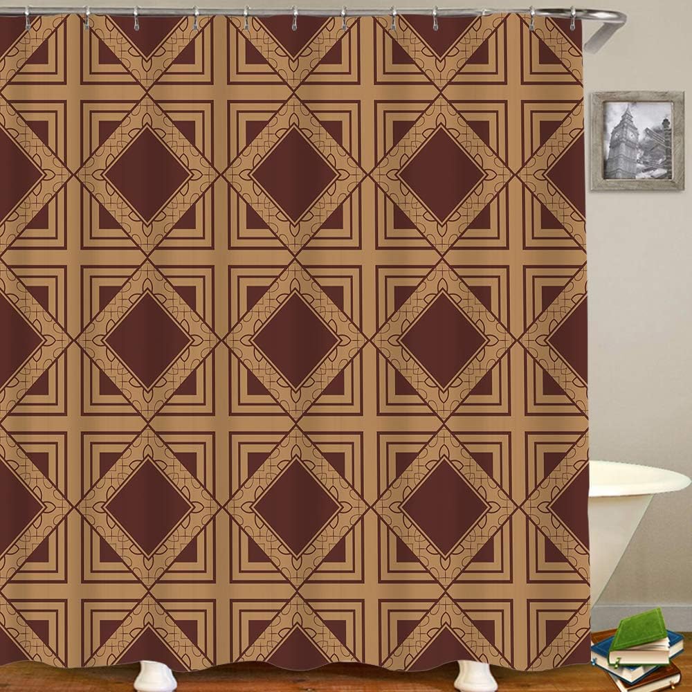 HUAYEXI Duschvorhang 180x180cm，Klassisches Vintage altmodisches