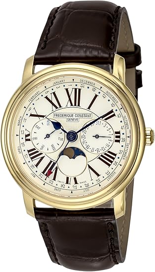 Amazon フレデリック コンスタント 腕時計 パスエイション ホワイト文字盤 ムーンフェイズ 270em4p5 メンズ 並行輸入品 ブラウン メンズ腕時計 腕時計 通販