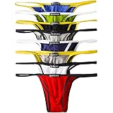 YUFEIDA Men's Modal Comfortable G-string Thongs Sexy Low Rise Bikini Briefs Underwear