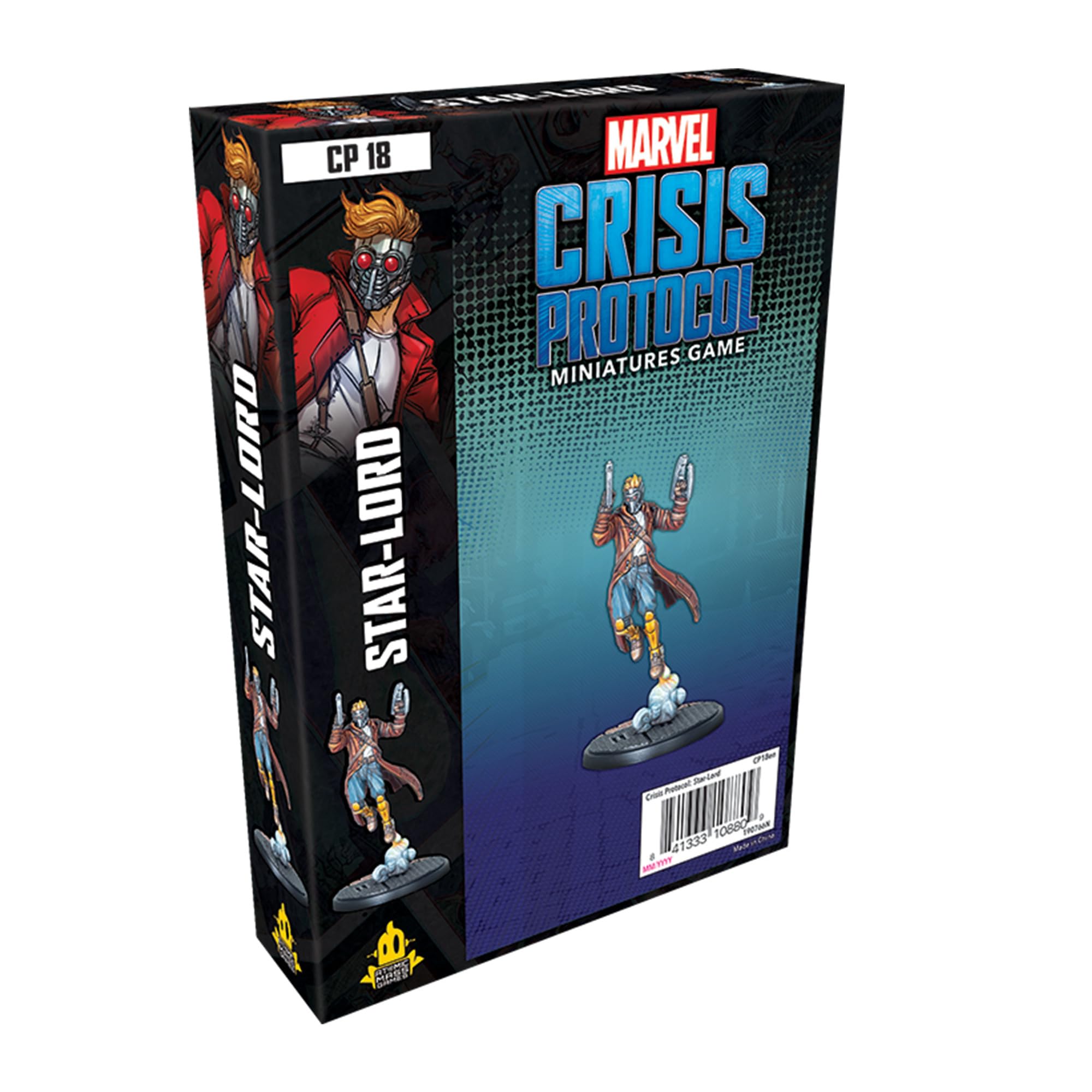 Atomic Mass Games | Marvel Crisis Protocol: Character Pack: Star-Lord | Miniatures Game | Ages 10+ | 2+ Players | 45 Minutes Playing Time