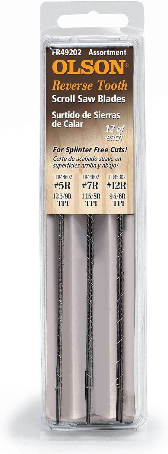 Olson SA4920 9RG/8TPI Scroll Blades, Black