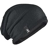 FORBUSITE Mens Slouchy Long Beanie Knit Cap for Summer Winter, Oversize