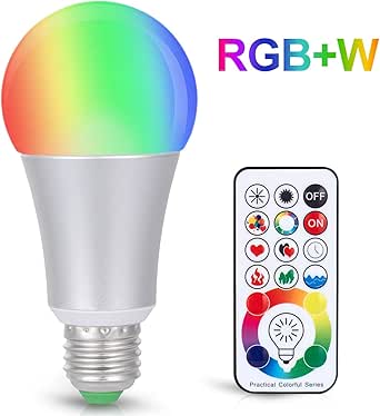 Bombillas de luz LED, 10 W, E26/27 RGBW, foco LED que cambia de color