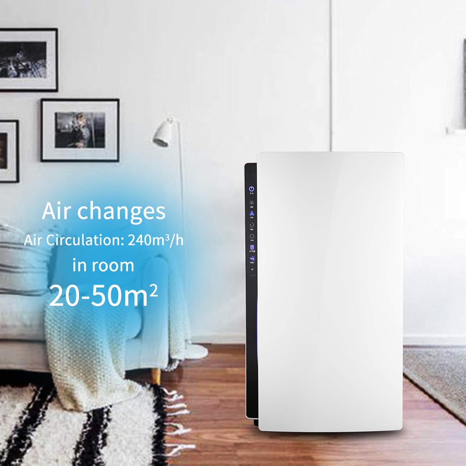 Shinco Air Purifier With Hepa Filter Plasma Energator Air Quality Monitor Up To 50 M Quiet Air Filter For Home Office Allergies Dust Smoke Pet Hair Pollen Cooking Odour Amazon De Baumarkt
