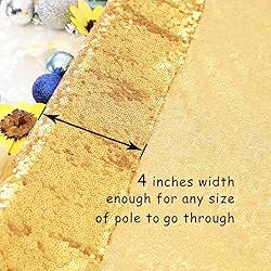 PartyDelight Gold 2FT X 8FT Sparkly Sequin Backdrop