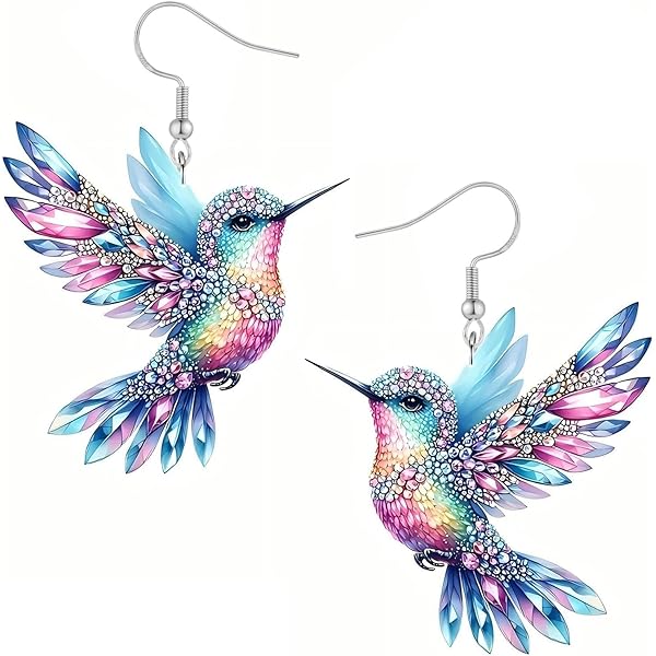 Pendientes De Colibrí Con Piedra De Nacimiento Personalizada, Plata De Ley 925, Delicados Pendientes De Pájaro, Ideal Como Regalo De Cumpleaños, Día De La Madre O Navidad Para Ella, Mamá O Mujer