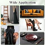 DIVINA VITAE Satin Fabric by the Yard 60in Wide Black Silk Like Dress Material view 7