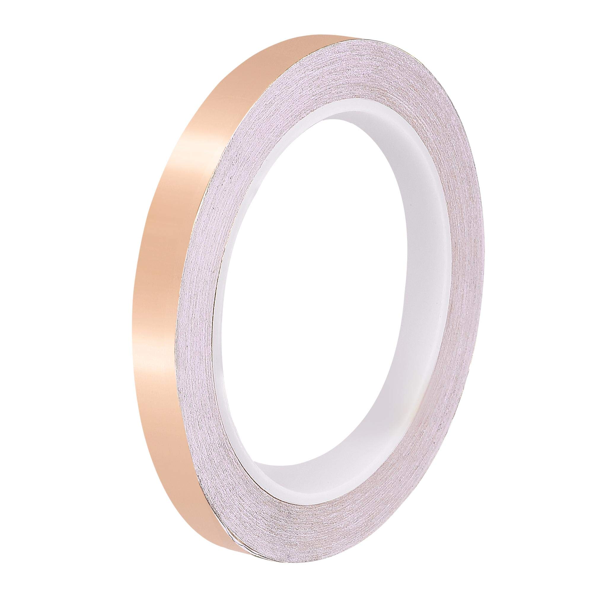 uxcell Single-Sided Conductive Tape Copper Foil Tape Adhesive 12mm x 20m/65.6ft for Guitar, EMI Shielding Crafts, Electrical Repairs, Stained Glass 1pcs