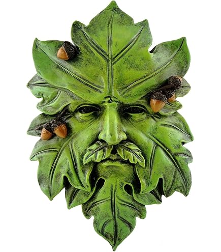 Plaque Décorative Bacchus Greenman En Pierre - Statue Jardin Antique Résistante Aux Intempéries