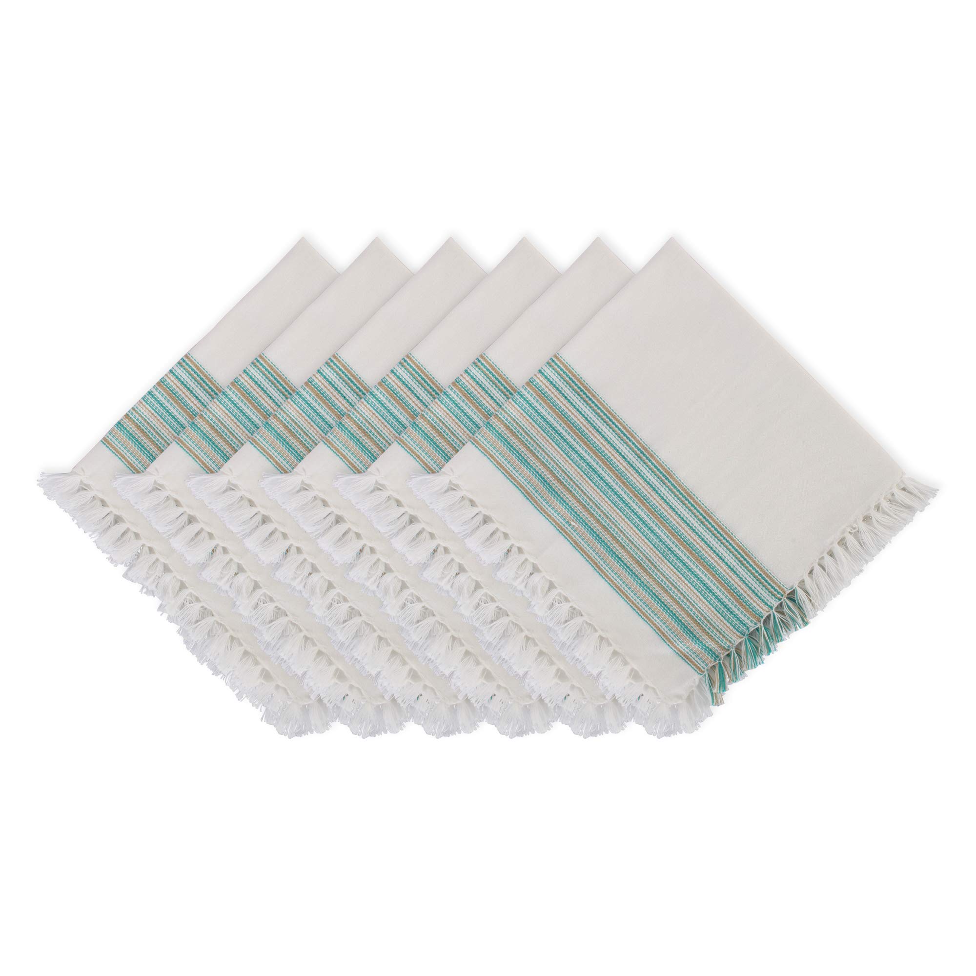 DII Tabletop, Cotton, Teal, 20" x 20" (Set of 6)