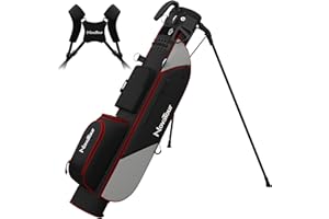 NovaTour Lightweight Golf Bag with Double Strap - Par 3 Golf Bag with 6 Zippered Pockets