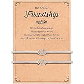 TOWAMOE Love Knot Friendship Bracelet for Women, Best Friend Bracelet Jewelry Gifts for Women Bff Sister Bestie