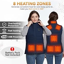 KOVNLO Womens Heated Vest, 5 in 1 Smart