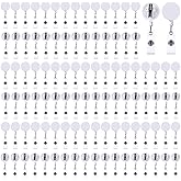 Tatuo 100 Pcs Retractable Badge Reels Round ID Badge Holders Nursing Name Reels with Swivel Alligator Clip and Vinyl Card Strap for Students Teachers Nurses Volunteer(Neutral Style)