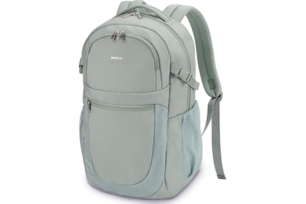ECOHUB Travel Backpack for Women Men, Carry On Backpack with 17.3" Suspended Laptop Bag, 28L Flight Approved Fashion Water-Re