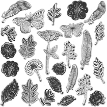 thumbnail image 2 of Flowers Leaves Stamp Rubber Transparent Silicone Seals Retro Scrapbook Photo Album Scrapbooking Material Craft Supplies 2 of 9