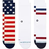 Stance Icon Classic Casual Crew Socks 3-Pack | All Day Comfort, Targeted Cushioning, Seamless Toe, Arch Support, Stay Put Fit