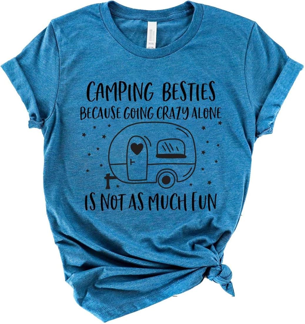 Camping Besties Shirt Matching Vacation Shirts Crew Family Funny Summer