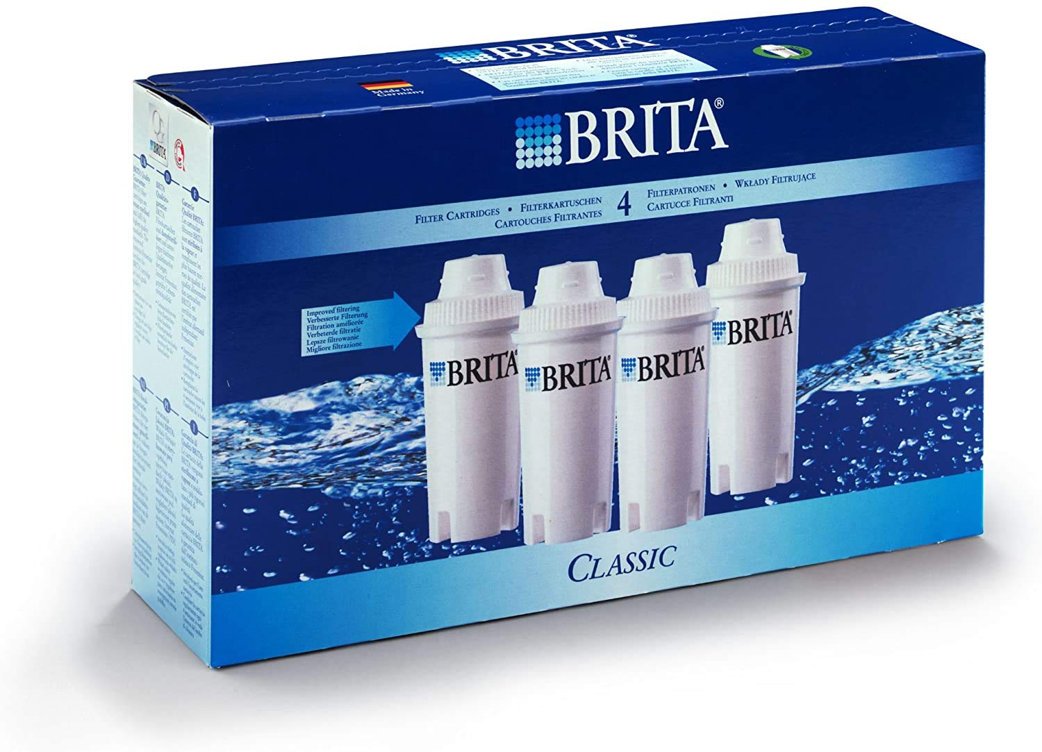 BRITA Classic Water Filter Cartridge 4 Pack