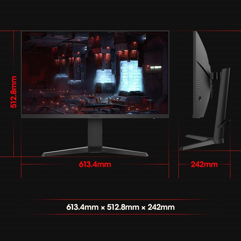 Gaming Monitor 27 Pollici - Schermo WQHD PC, 240Hz, 1ms, Adaptive Sync, Gsync Compatibilità (2560x1440, HDMI, DisplayPort, HDR 400), Nero