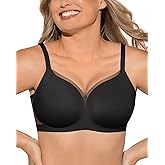SHAPELLX Wireless Bras for Women Supportive Bras No Underwire Seamless Comfortable Everyday Bralettes V Mesh Push Up Bra