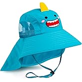 Kids Sun Hat UPF 50+ Boy Girl Protection Hat Wide Brim Beach Hats with Mesh and Adjustable Chin Strap