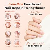 Modelones 8 in 1 Ridge Filling Nail Strengthener Base Coat 15ml White view 3