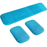 2 Sets Ergonomic Computer Elbow Wrist Pad, AUHOKY Long & Short Size Combination Keyboard Wrist Rest Elbow Support Mat for Office Desktop Working Gaming - Memory Foam Relieve Elbow Pain (Blue)