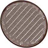 EUROPLAST Ø125mm Brown Round Metal Air Vent Grille Cover with Insect Mesh view 3