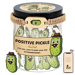 60 Positive Pickle Cards Jar, Affirmation Cards For