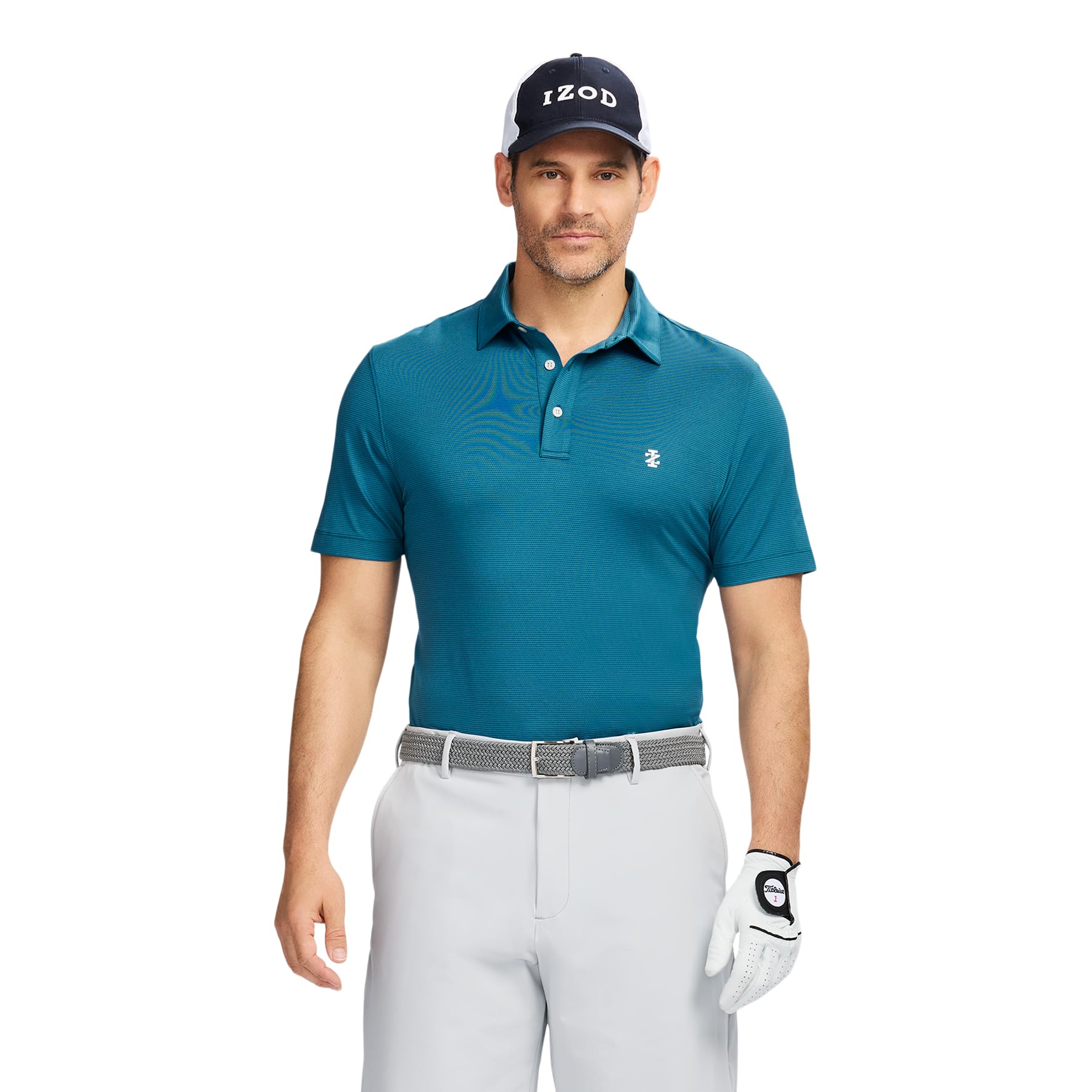 Izod Men’s Swingflex Performance Mesh Polo, Blue Coral, XX-Large