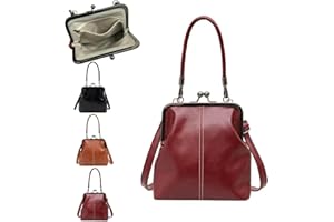 Retro Style Crossbody Bag for Women - Vintage British Leather Handbag with Adjustable Strap, Small Satchel Shoulder Purse
