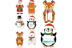 HEYINSHEN 12 Sets Christmas Gifts Card Holders with Envelopes Snowman Santa Gingerbread Man Money and Gift Card Sleeves Christmas Cash Holders Cute Cartoon Xmas Cash Gifts Holders Xmas Party Supplies