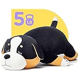 IKASA 5lbs Weighted Stuffed Animal Bernese Dog Plush Toy,27 inches Giant Large Big Soft Jumbo Puppy,Huge Size Cute Fat Plushie,Gift for Kids