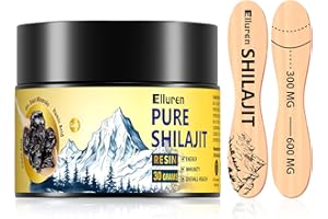 ELLUREN Shilajit Pure Himalayan Organic Maximum Potency Shilajit Resin Authentic Gold Grade Rich in 85+ Trace Minerals with Fulvic Acid Shilajit Supplement for Energy&Immune Support,30 Grams（1 Pack）