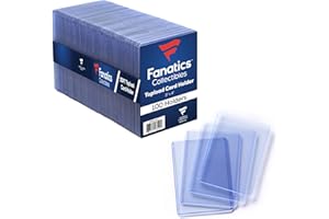 Fanatics Collectibles 35pt 3x4 Top Loaders, 100 Count - Standard Size Clear Rigid Card Holders for Trading Card Protection