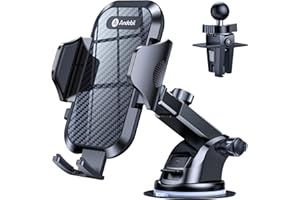 andobil Car Phone Holder, 2025 Military-Grade 89lbs Strongest Suction Phone Holders for Your Car Dashboard/Windshield/Vent Easy Clamp Car Phone Mount Stand for iPhone 17 16 15 14 13 Pro Max Samsung