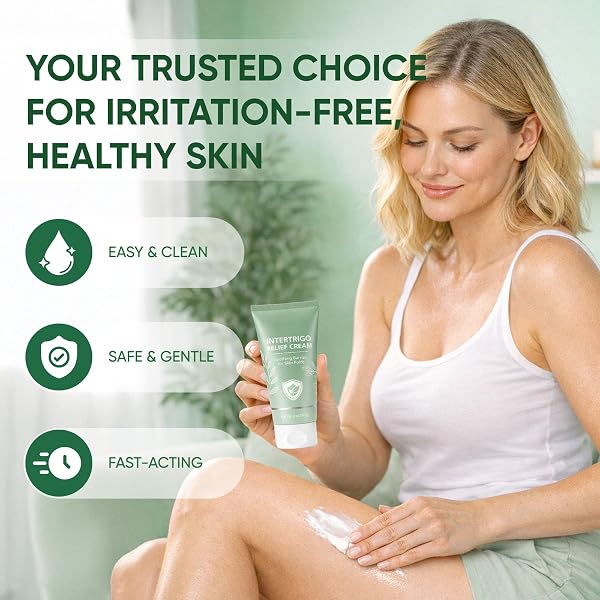 HEALORA INTERTRIGO RELIEF CREAM FOR WOMEN, SKIN FOLD BARRIER CREAM FOR MOISTURE & FRICTION PROTECTION, HELPS SOOTHE IRRITATED SKIN, REDUCE MOISTURE & FRICTION, 2 OZ