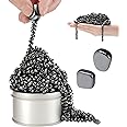 LECTRUS Magnetic Balls Over 600 PCS Mini Magnetic Putty, with 2 Big Smooth Magnetic Beads, Fidget Toys for Adult, Weak Ferrite Putty Desk Toys for Office (Black)