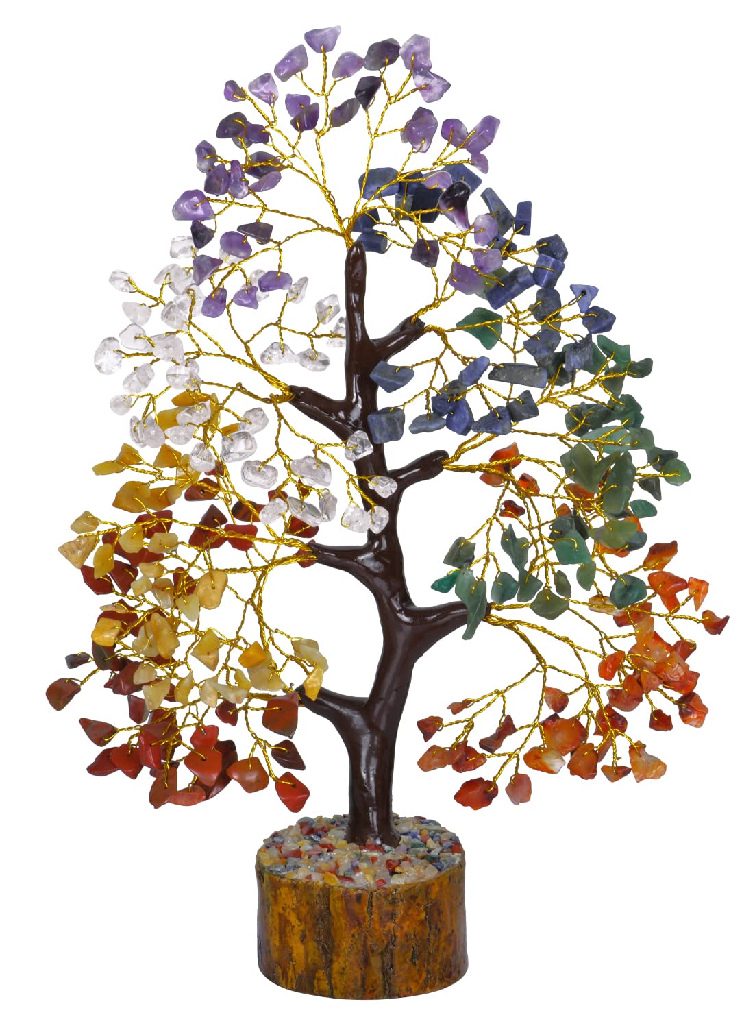 NARIBABU Seven Chakra Tree - Crystal Money Tree - Crystals and Gemstones Healing - Chakra Crystal Tree - Meditation Accessories - Home Decor - Spiritual Gifts for Women