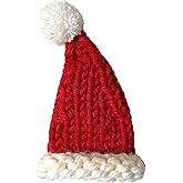 Christmas Tree Topper – Chunky Knit Red Santa Hat – Soft Handmade Holiday Decoration – Cozy Xmas Tree Hat by Anzy Home
