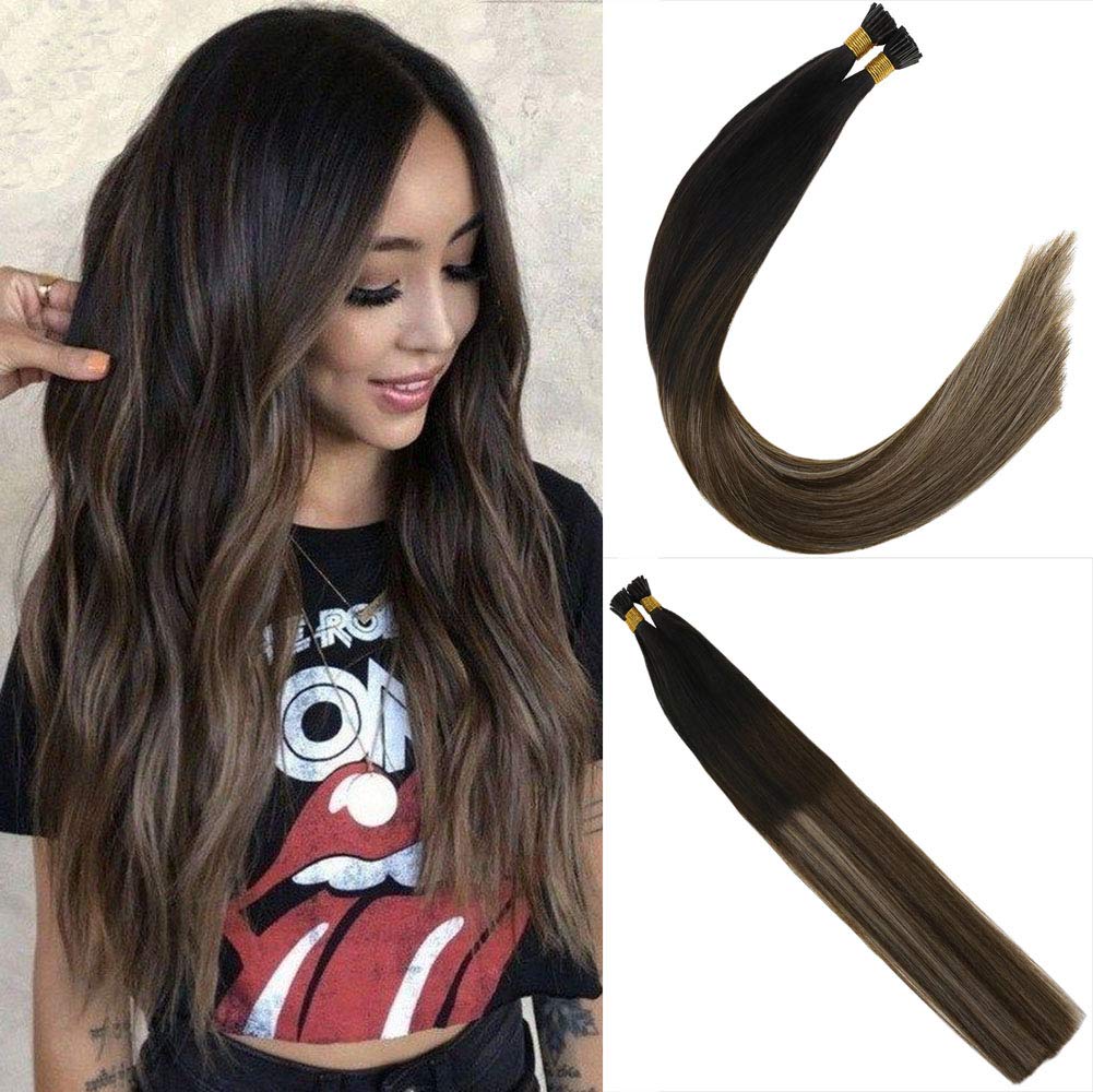 Amazon Com Joyoung Remy I Tip Hair Extensions Human Hair Ombre