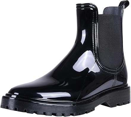 black waterproof chelsea boots