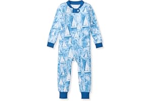 Burt's Bees Baby baby-boys Footless Sleepers, 100% Organic Cotton, One-piece Diagonal Zip Up Jumpsuit, Snug Fit Pajamas