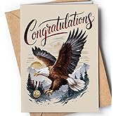 Eagle Scout Card - Boy Scout BSA Achievement Greeting Card - Congrats for Court of Honor Ceremony, National Eagle Scout Day or Graduation - Congratulations on Earning Rank Scouts BSA - NUM 297